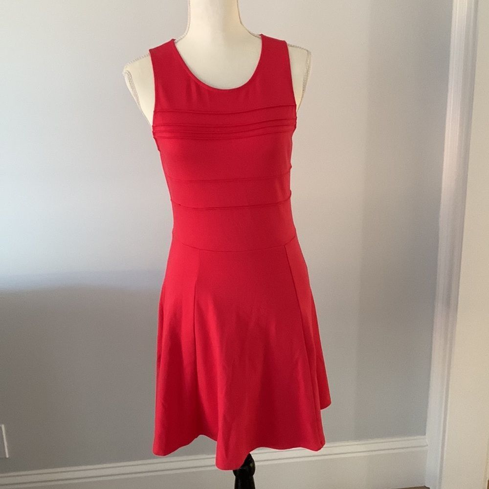 AQUA Coral Sleeveless Dress